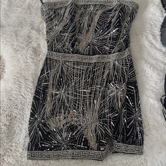 Retrofete Dixie sequin fringe mini dress - Picture 7 of 9